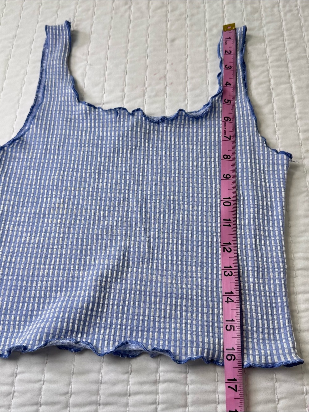 Set of 3 Multicolor Red , Blue And Yellow Lace-Trim Ribbed Camisole Crop Top M - Picture 6 of 13